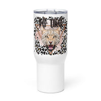 Load image into Gallery viewer, Def Tired Travel mug with a handle
