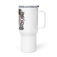 Load image into Gallery viewer, Def Tired Travel mug with a handle
