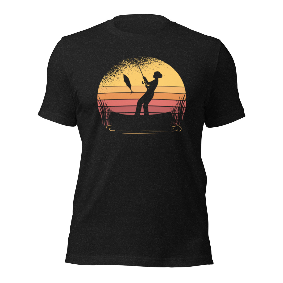 Girls Can Fish Too Unisex t-shirt