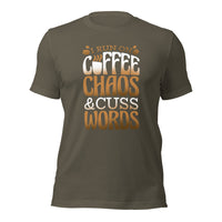Load image into Gallery viewer, Coffee Chaos Cuss Words Unisex t-shirt
