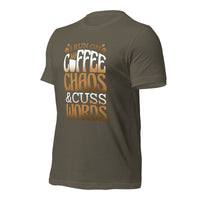 Load image into Gallery viewer, Coffee Chaos Cuss Words Unisex t-shirt
