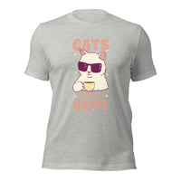 Load image into Gallery viewer, Cats Make Me Happy Unisex t-shirt

