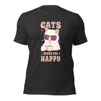 Load image into Gallery viewer, Cats Make Me Happy Unisex t-shirt
