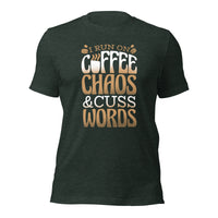 Load image into Gallery viewer, Coffee Chaos Cuss Words Unisex t-shirt
