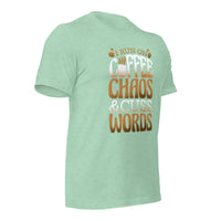 Load image into Gallery viewer, Coffee Chaos Cuss Words Unisex t-shirt
