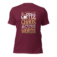 Load image into Gallery viewer, Coffee Chaos Cuss Words Unisex t-shirt
