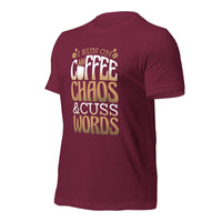 Load image into Gallery viewer, Coffee Chaos Cuss Words Unisex t-shirt
