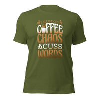 Load image into Gallery viewer, Coffee Chaos Cuss Words Unisex t-shirt
