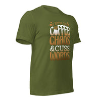 Load image into Gallery viewer, Coffee Chaos Cuss Words Unisex t-shirt
