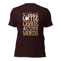 Load image into Gallery viewer, Coffee Chaos Cuss Words Unisex t-shirt
