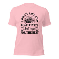 Load image into Gallery viewer, Caffeinated and Hope for the Best Unisex t-shirt

