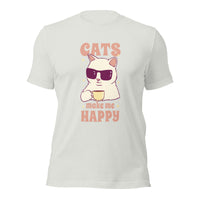 Load image into Gallery viewer, Cats Make Me Happy Unisex t-shirt
