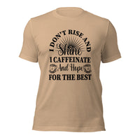 Load image into Gallery viewer, Caffeinated and Hope for the Best Unisex t-shirt

