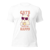 Load image into Gallery viewer, Cats Make Me Happy Unisex t-shirt
