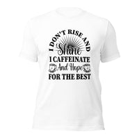 Load image into Gallery viewer, Caffeinated and Hope for the Best Unisex t-shirt
