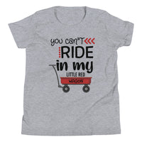 Load image into Gallery viewer, You Can&#39;t Ride in my Little Red Wagon Youth Unisex T-Shirt
