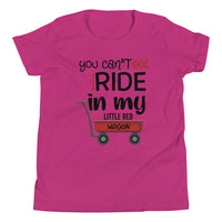 Load image into Gallery viewer, You Can&#39;t Ride in my Little Red Wagon Youth Unisex T-Shirt
