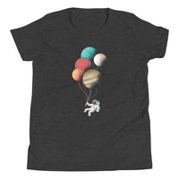 Load image into Gallery viewer, Astronut with Planet Ballons Youth Short Sleeve T-Shirt
