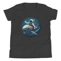 Load image into Gallery viewer, Whale Riding Astronaut Youth Unisex T-Shirt
