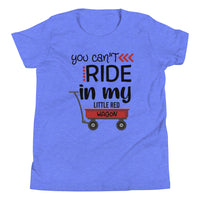 Load image into Gallery viewer, You Can&#39;t Ride in my Little Red Wagon Youth Unisex T-Shirt
