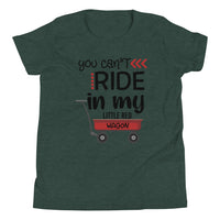 Load image into Gallery viewer, You Can&#39;t Ride in my Little Red Wagon Youth Unisex T-Shirt
