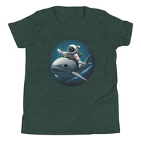 Load image into Gallery viewer, Whale Riding Astronaut Youth Unisex T-Shirt
