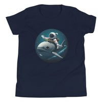 Load image into Gallery viewer, Whale Riding Astronaut Youth Unisex T-Shirt

