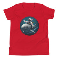Load image into Gallery viewer, Whale Riding Astronaut Youth Unisex T-Shirt
