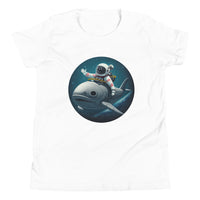 Load image into Gallery viewer, Whale Riding Astronaut Youth Unisex T-Shirt

